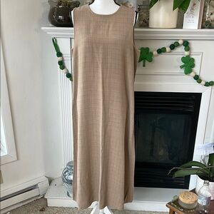 Sleeveless Tan Maxi Dress